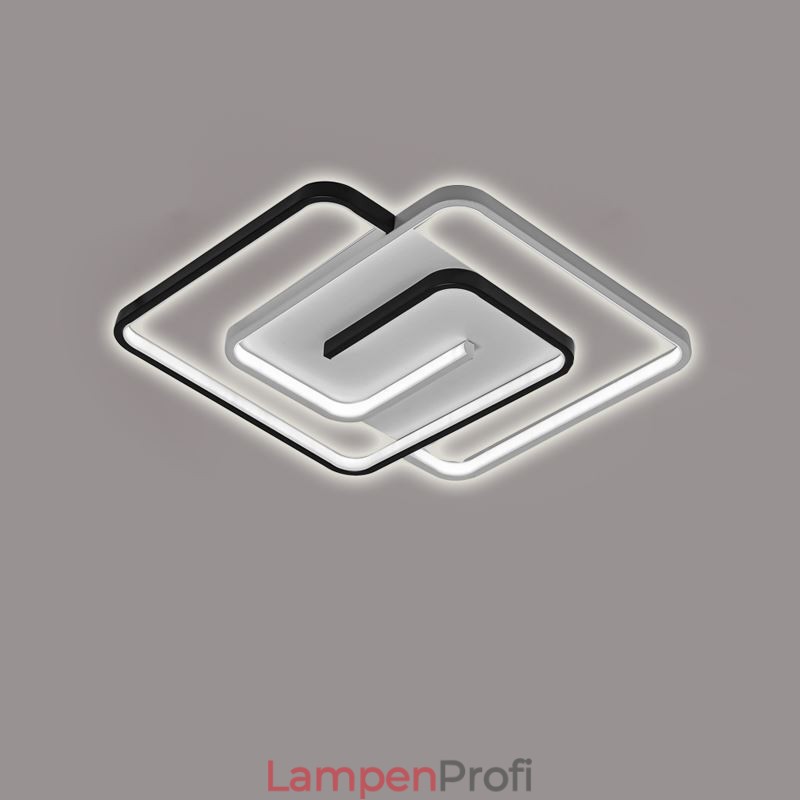 Quadratische Deckenleuchte mit Acryl-Ummantelung