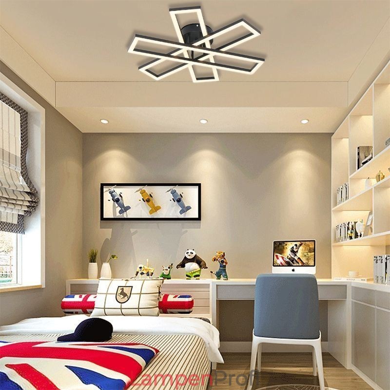 Minimalistische Deckenleuchte mit Windmühlenmotiv aus Aluminium