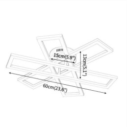 Minimalistische Deckenleuchte mit Windmühlenmotiv aus Aluminium