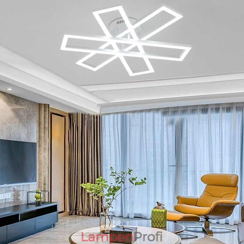 Minimalistische Deckenleuchte mit Windmühlenmotiv aus Aluminium