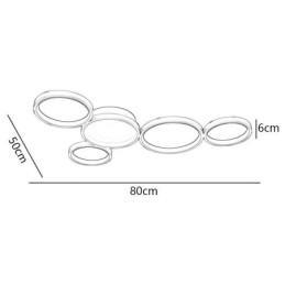 Moderne Deckenleuchte aus Aluminium im Kunststil