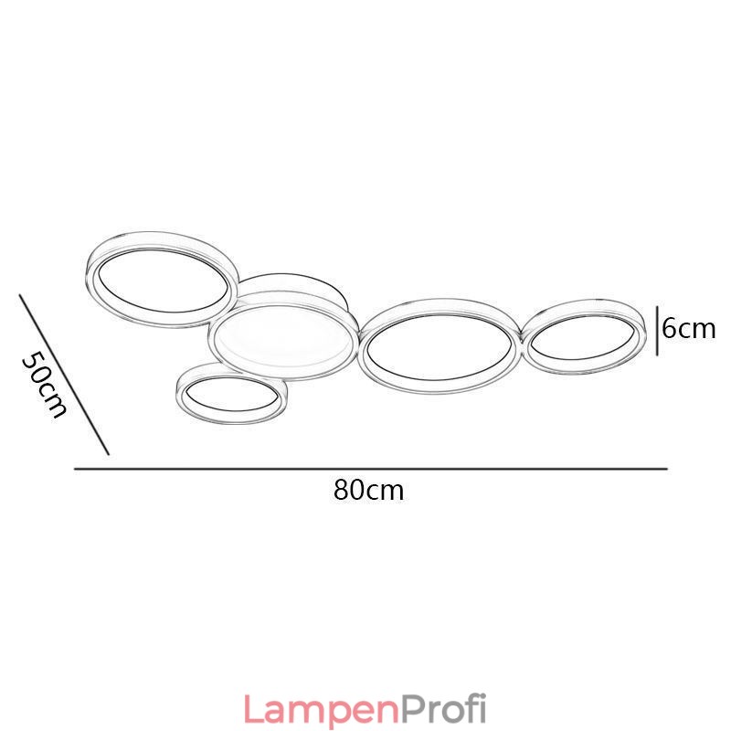 Moderne Deckenleuchte aus Aluminium im Kunststil