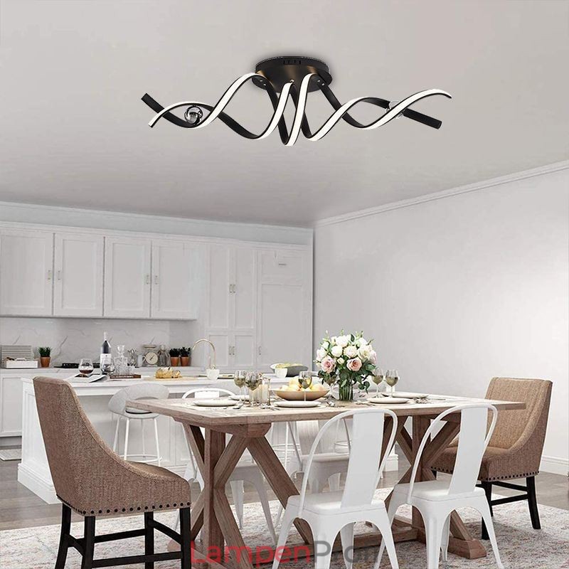 Moderne Deckenleuchte aus Aluminium mit Spiral-Design