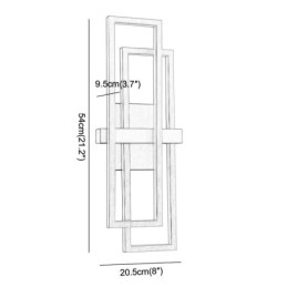 Minimalistische, flächenbündige Deckenleuchte aus Aluminium im geometrischen Stil