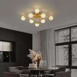 Moderne, flächenbündige, goldene Deckenleuchte, dekorative Leuchte
