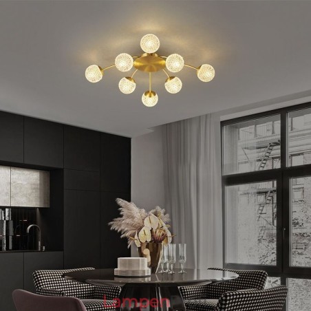 Moderne, flächenbündige, goldene Deckenleuchte, dekorative Leuchte