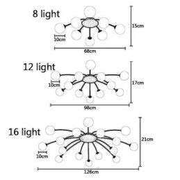 Moderne, flächenbündige, goldene Deckenleuchte, dekorative Leuchte