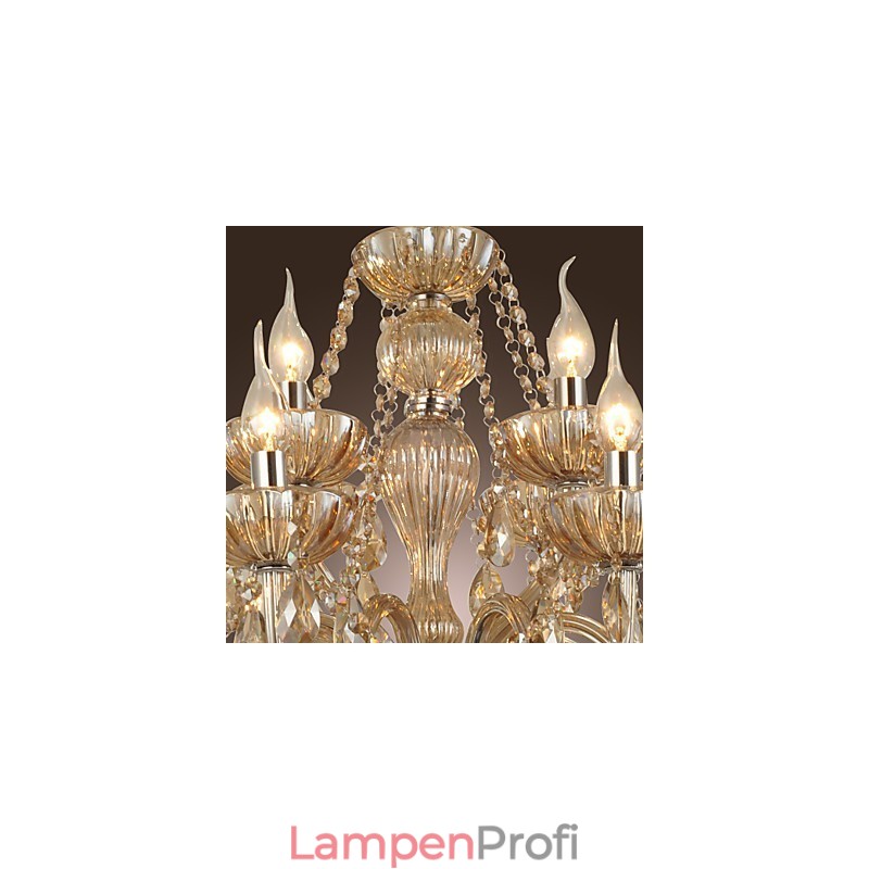 Kronleuchter Kristall Luxus Modern 2 Ebenen Wohnzimmer 12 Lichter