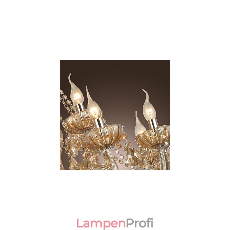 Kronleuchter Kristall Luxus Modern 2 Ebenen Wohnzimmer 12 Lichter
