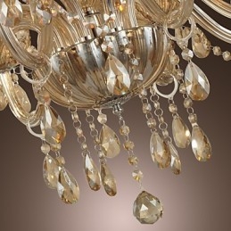 Kronleuchter Kristall Luxus Modern 2 Ebenen Wohnzimmer 12 Lichter