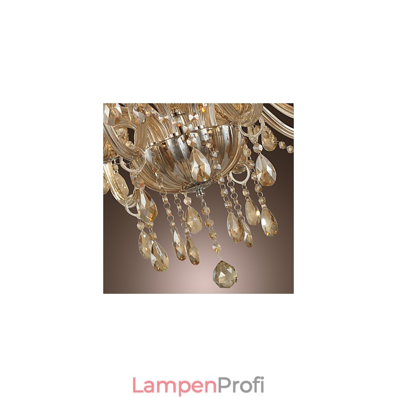 Kronleuchter Kristall Luxus Modern 2 Ebenen Wohnzimmer 12 Lichter