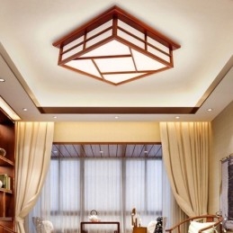 Deckenleuchte im Retro-Stil, quadratisch, bündige Montage