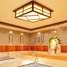 Deckenleuchte im Retro-Stil, quadratisch, bündige Montage