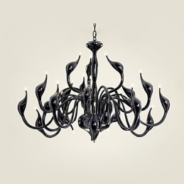 Moderne Kronleuchter Licht 24 Lichter G4 Schwarz Malerei