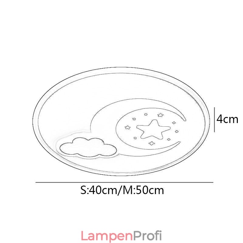 Simplicity Deckenleuchte Mond & Stern Deckenlampe