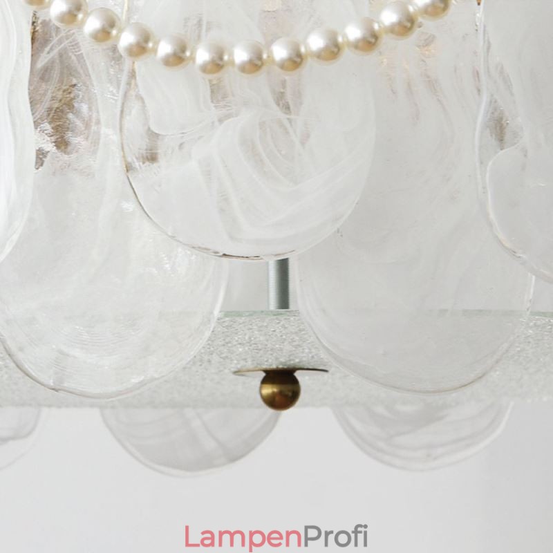 Europäische Deckenleuchte aus Eisen, elegante Deckenleuchte aus Glas