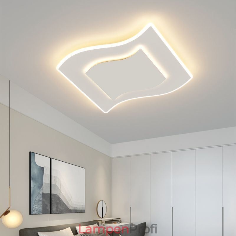 Moderne Deckenleuchte Quadratische Deckenlampe aus Acryl
