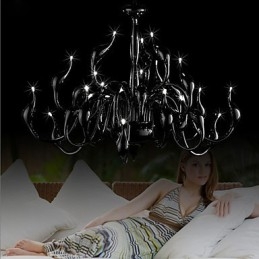 Moderne Kronleuchter Licht 24 Lichter G4 Schwarz Malerei