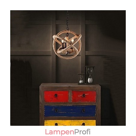 Kronleuchter aus bemaltem Metall im Landhausstil im Mini-Stil