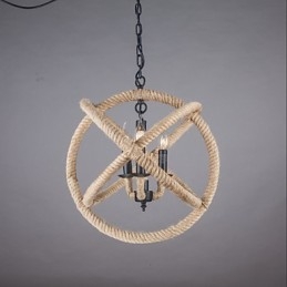 Kronleuchter aus bemaltem Metall im Landhausstil im Mini-Stil