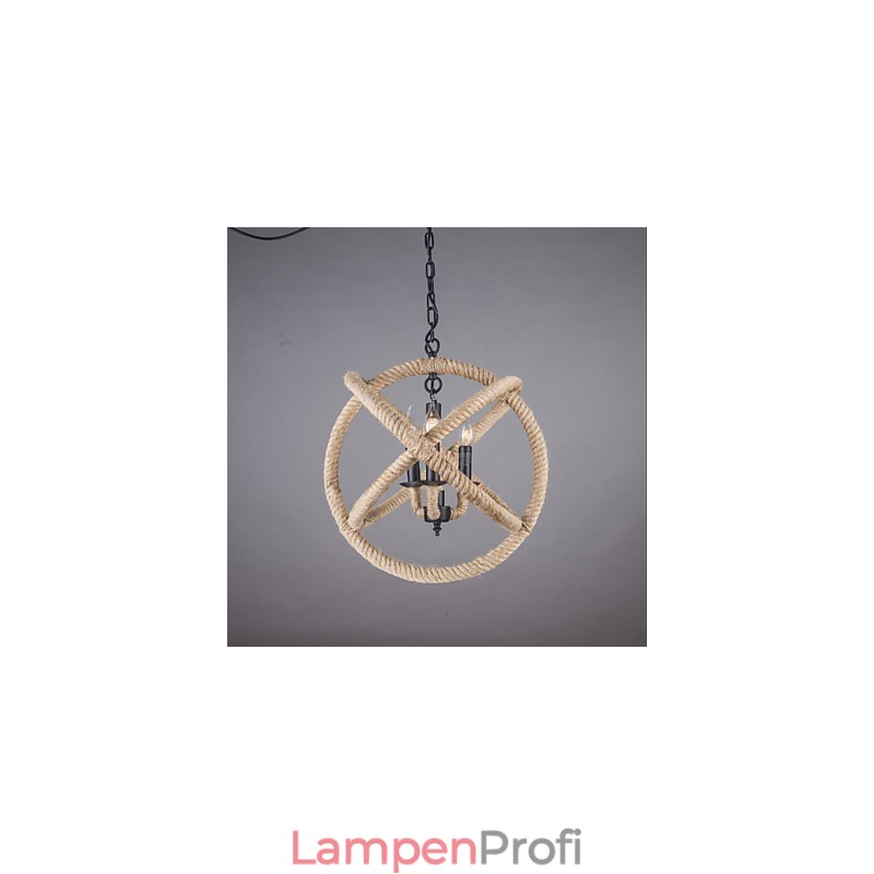 Kronleuchter aus bemaltem Metall im Landhausstil im Mini-Stil