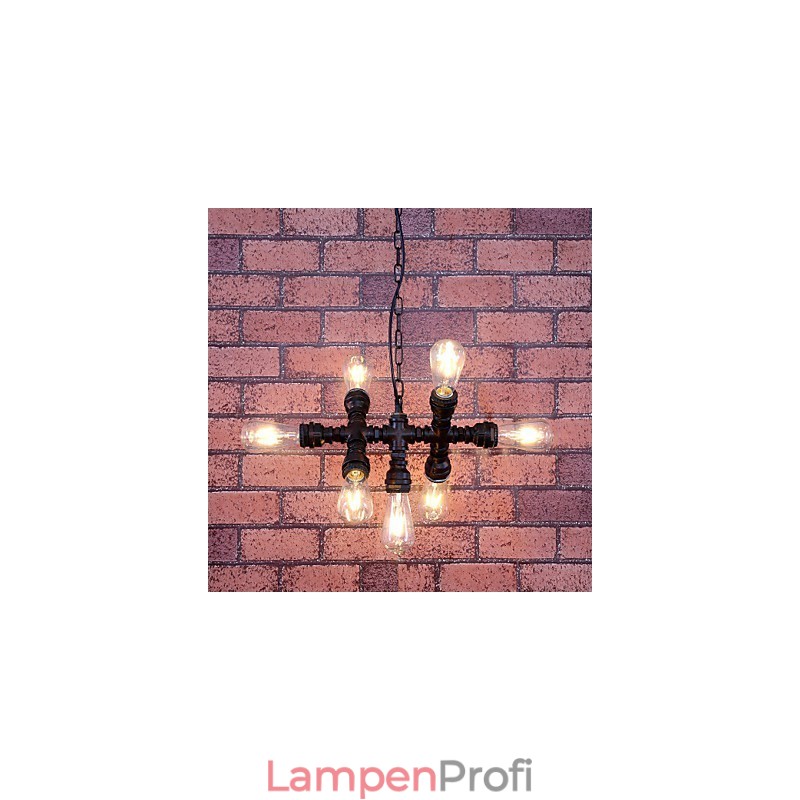 Kronleuchter aus bemaltem Metall im Vintage-Stil