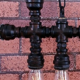 Kronleuchter aus bemaltem Metall im Vintage-Stil