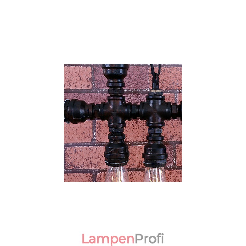 Kronleuchter aus bemaltem Metall im Vintage-Stil