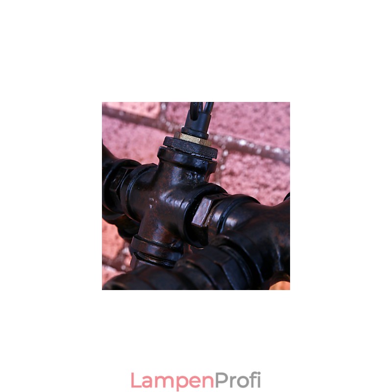 Kronleuchter aus bemaltem Metall im Vintage-Stil