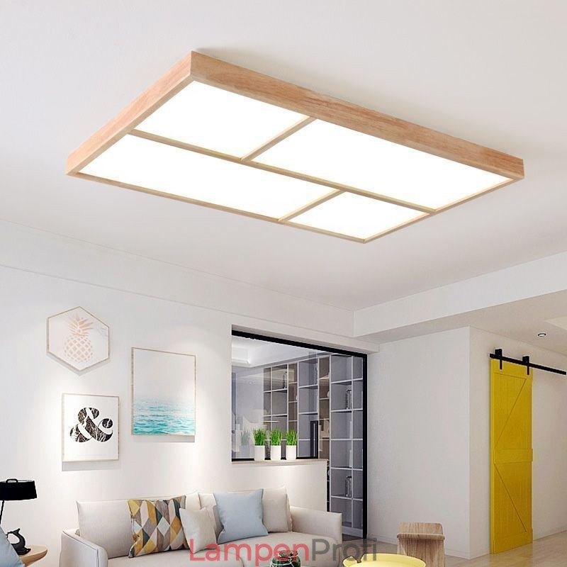 Moderne Deckenleuchte Minimalistischer Holzstil Unterputz Deckenleuchte