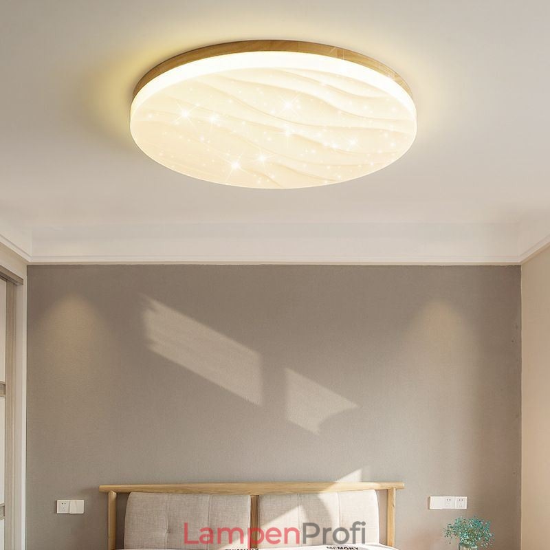 Japanische Holz Deckenleuchte Acryl Runde Wellpappe Deckenlampe