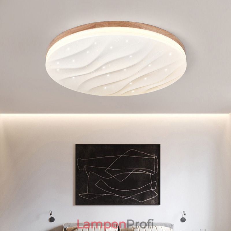 Japanische Holz Deckenleuchte Acryl Runde Wellpappe Deckenlampe