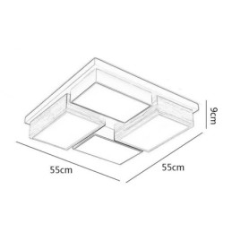 Moderne Deckenleuchte Geometrische Holz Deckenlampe