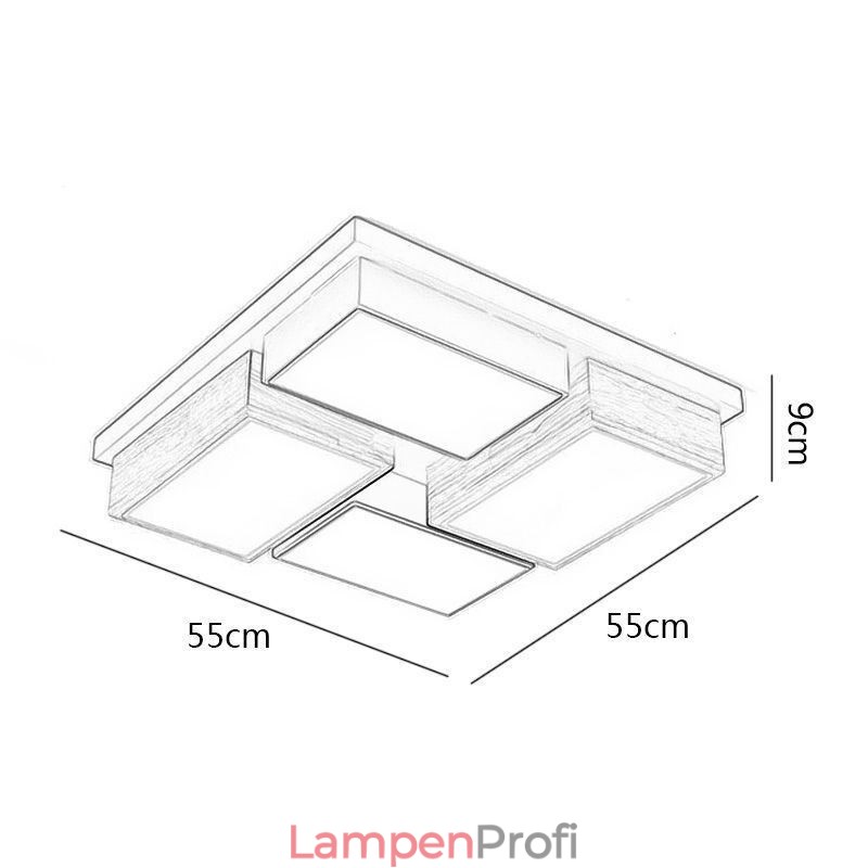 Moderne Deckenleuchte Geometrische Holz Deckenlampe