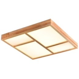 Japanische Acryl-Deckenleuchte, geometrische Holz-Deckenleuchte