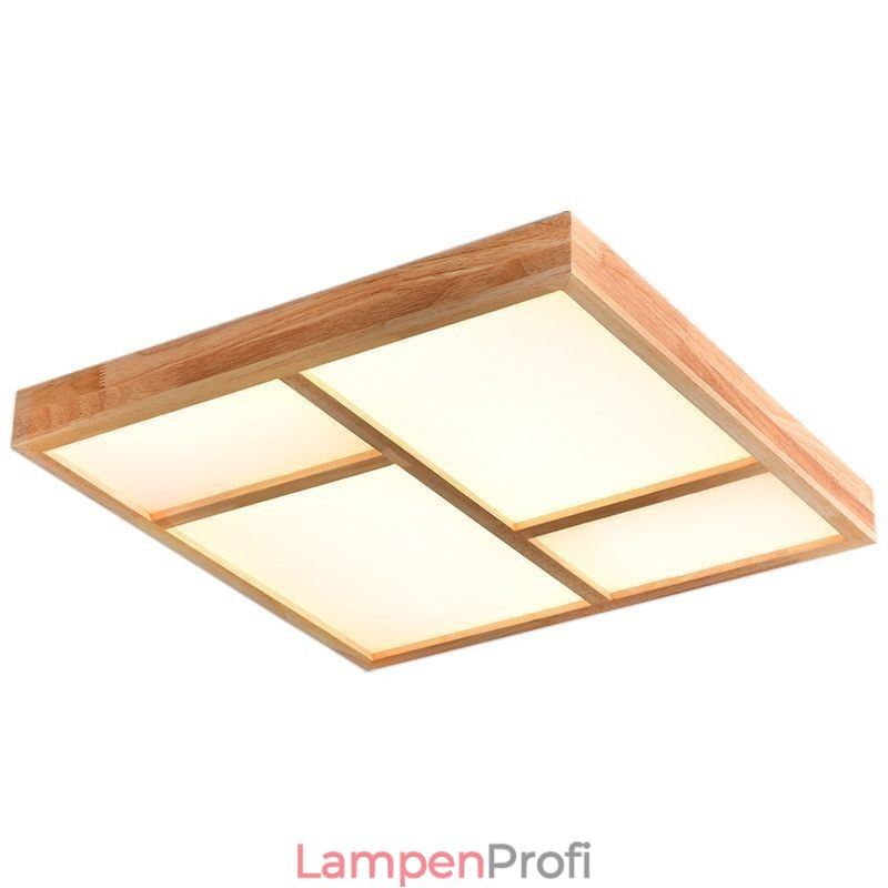 Japanische Acryl-Deckenleuchte, geometrische Holz-Deckenleuchte