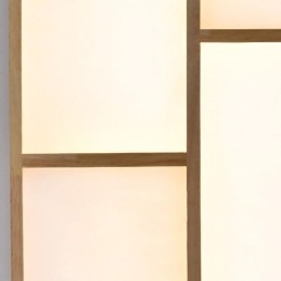 Japanische Acryl-Deckenleuchte, geometrische Holz-Deckenleuchte