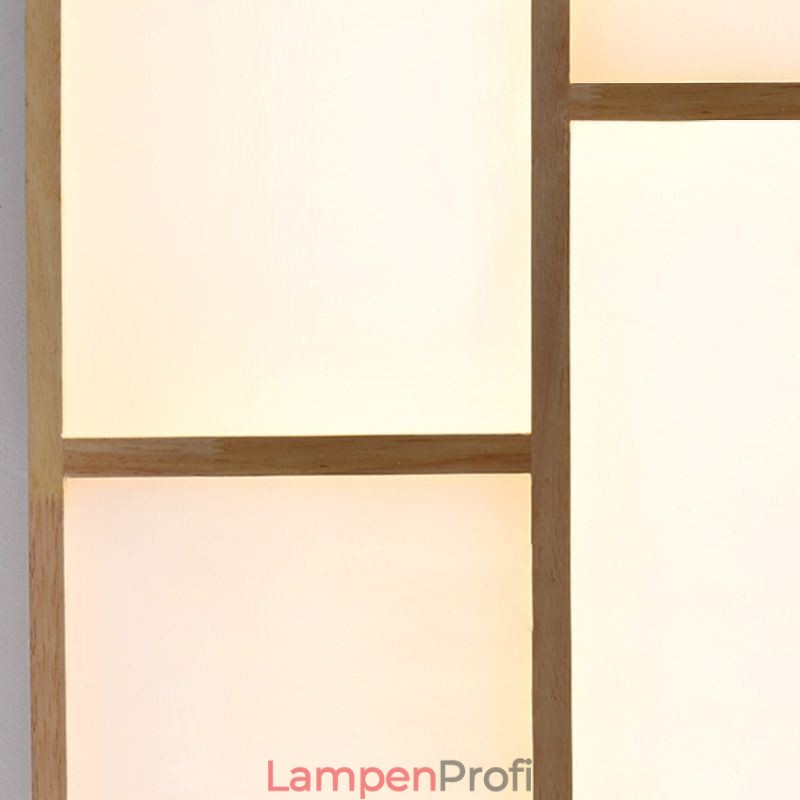 Japanische Acryl-Deckenleuchte, geometrische Holz-Deckenleuchte