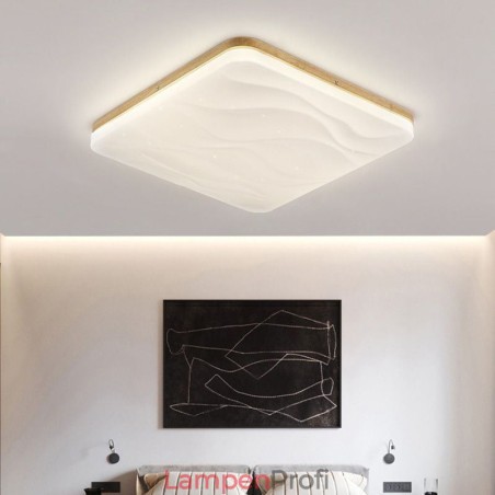 Japanische Acryl-Deckenleuchte, quadratische gewellte Deckenlampe Japanische Acryl-Deckenleuchte, quadratische gewellte Deckenlampe