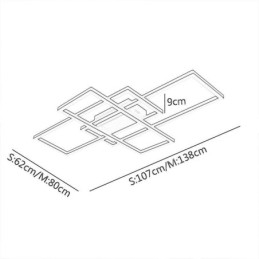 Moderne Deckenleuchte Geometrische Quadratische Deckenlampe