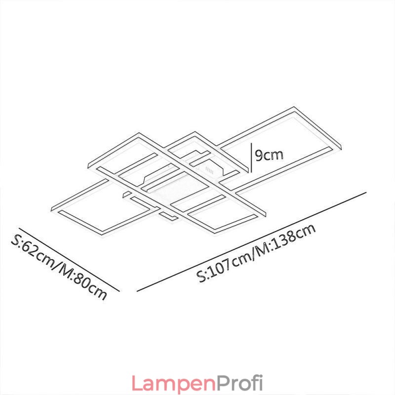 Moderne Deckenleuchte Geometrische Quadratische Deckenlampe