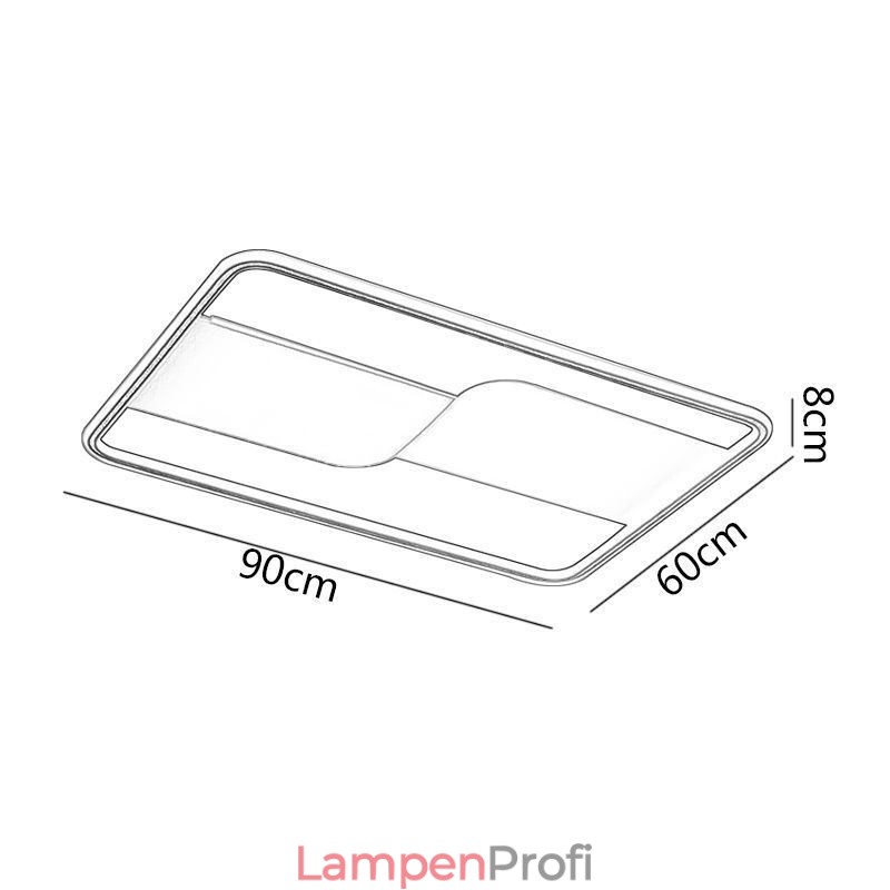 Moderne Deckenleuchten Leuchte Rechteckige Unterputz Deckenleuchten 90*60cm