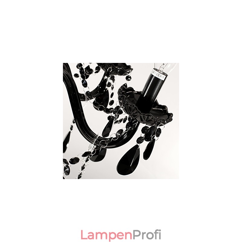 Kronleuchter Schwarz Kristall Modern 6 Lichter