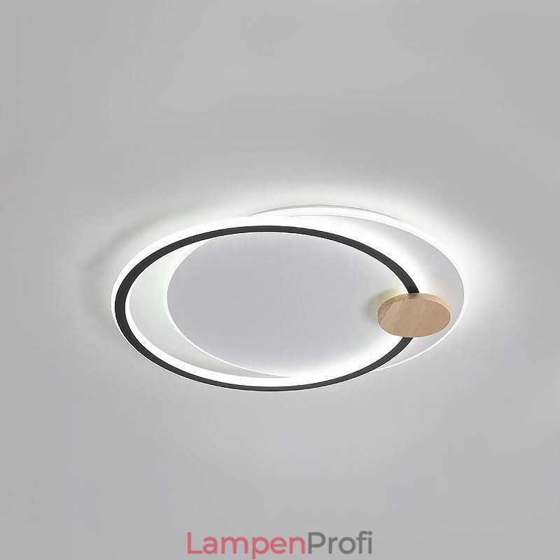 Moderne Deckenleuchte mit 2 Ringen aus Acryl