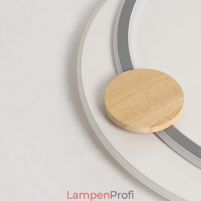 Moderne Deckenleuchte mit 2 Ringen aus Acryl