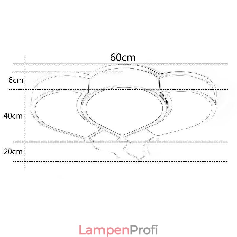 Moderne Deckenleuchte mit bündiger Montage, schöne Deckenlampe mit Ballonschirm