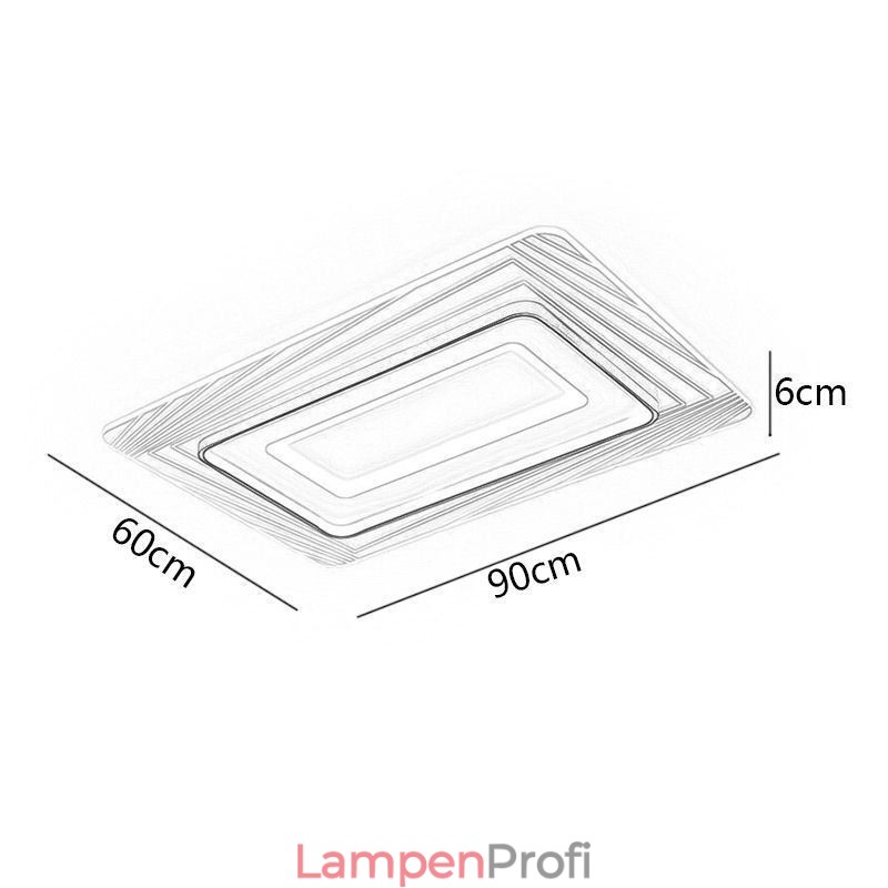 Rechteckige Unterputz-Deckenleuchte Minimalistische ultradünne Acryl-Deckenleuchte