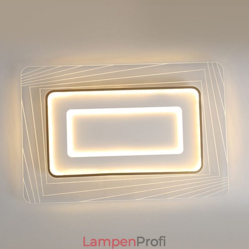 Rechteckige Unterputz-Deckenleuchte Minimalistische ultradünne Acryl-Deckenleuchte