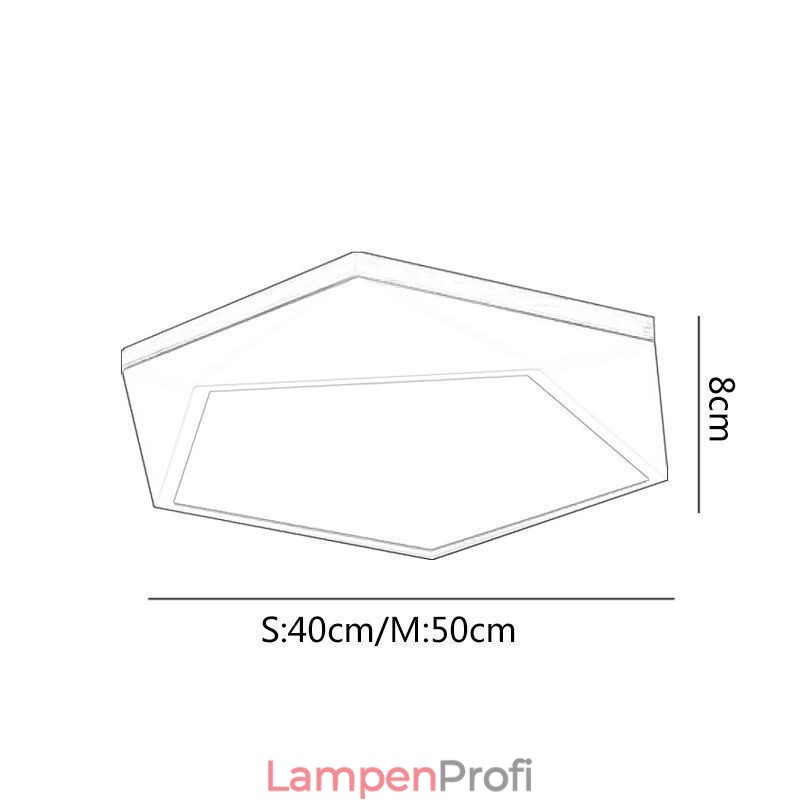Moderne Deckenleuchte Diamantform Design Dimmbare Unterputz-Deckenleuchten