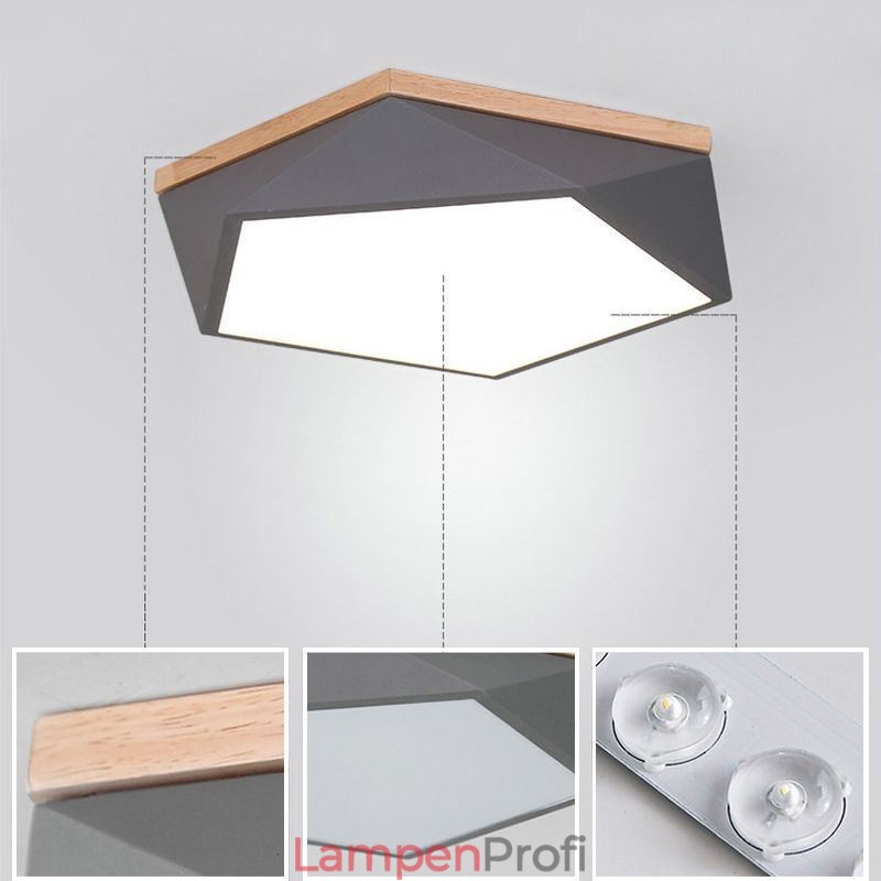 Moderne Deckenleuchte Diamantform Design Dimmbare Unterputz-Deckenleuchten